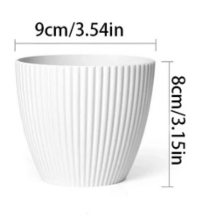 MACETA PLASTICA BLANCO CON PLATO